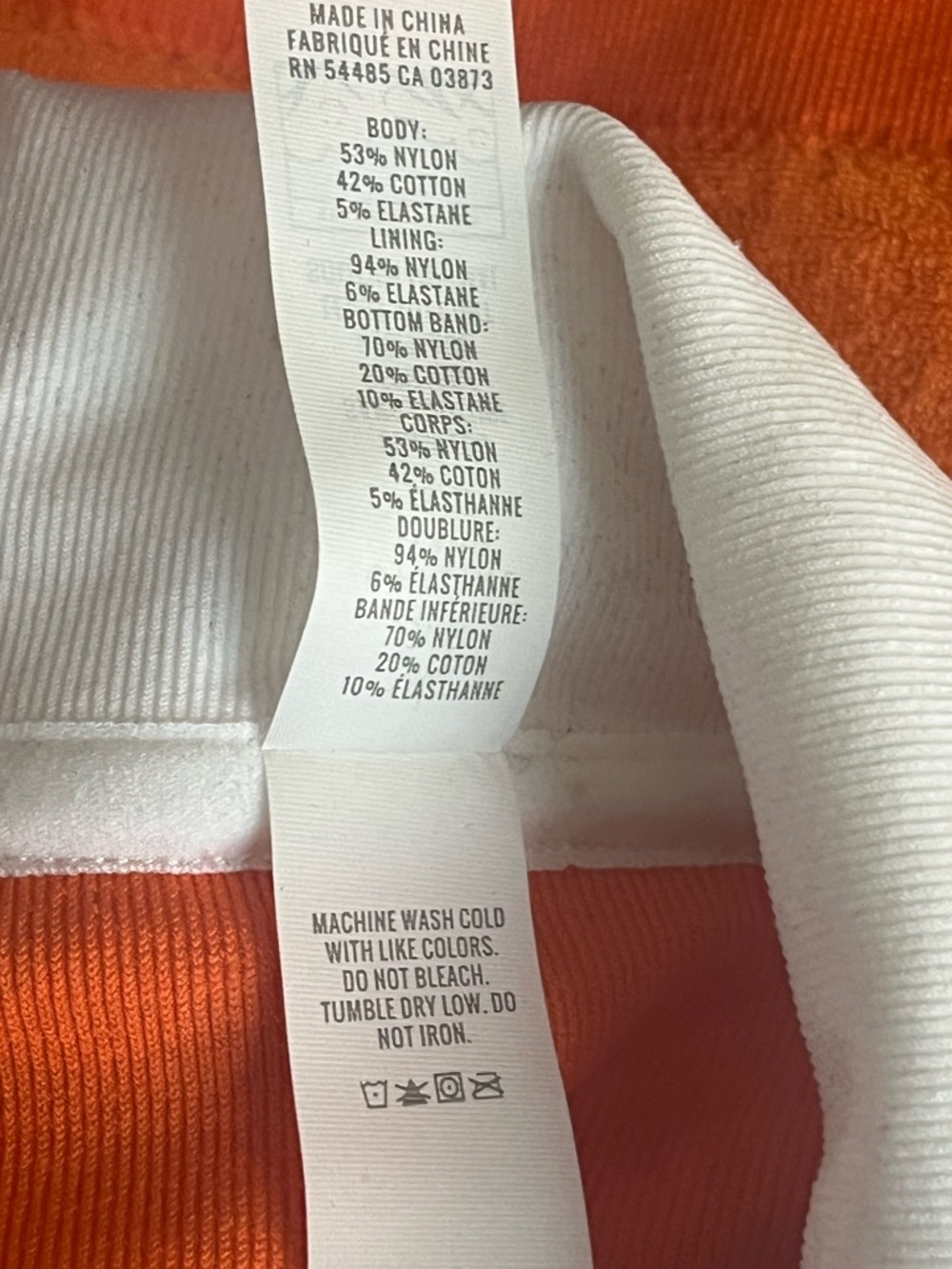 Offline by Aerie NWT XS hole in one terry polo sports bra with padding orange - Picture 5 of 6